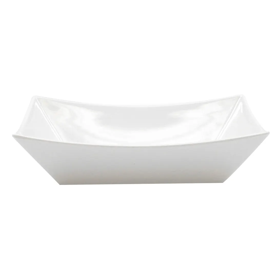 TableCraft 12350002 Fry Tray, 24 oz, 8-1/2" x 5-3/4" x 1-7/8", White Melamine, Dishwasher Safe