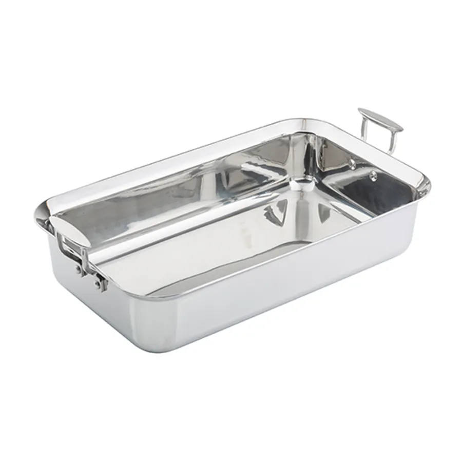 TableCraft 123504 Steam Table Pan, 11-1/4 Qt, 18-1/2" x 11" x 4", Tri‑Ply Stainless Steel,