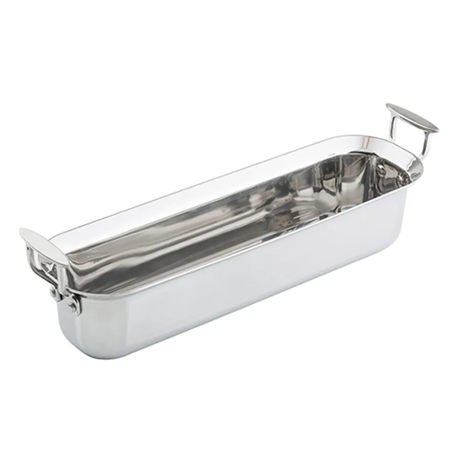 TableCraft 123506 - 4-1/2 qt. Steel Steam Table Pan, 18-1/2" x 5-1/4" x 4", Tri-Ply, Induction Safe