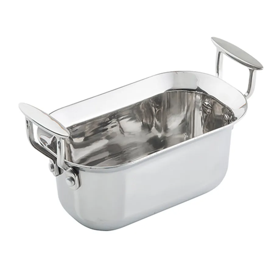 TableCraft Products 123512 - 2-Qt 9" x 5-1/4" x 4" Tri-Ply Steam Pan, Induction, Dishwasher Safe
