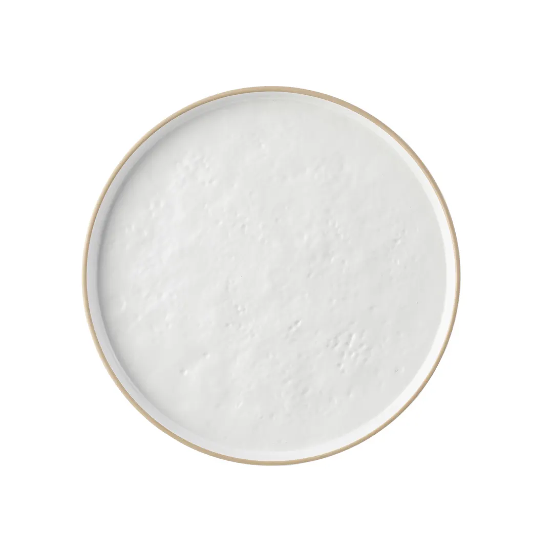 TableCraft Products 123515W Round Serving Tray, 10-3/4" Dia., 7/8" Melamine, White, Dishwasher Safe