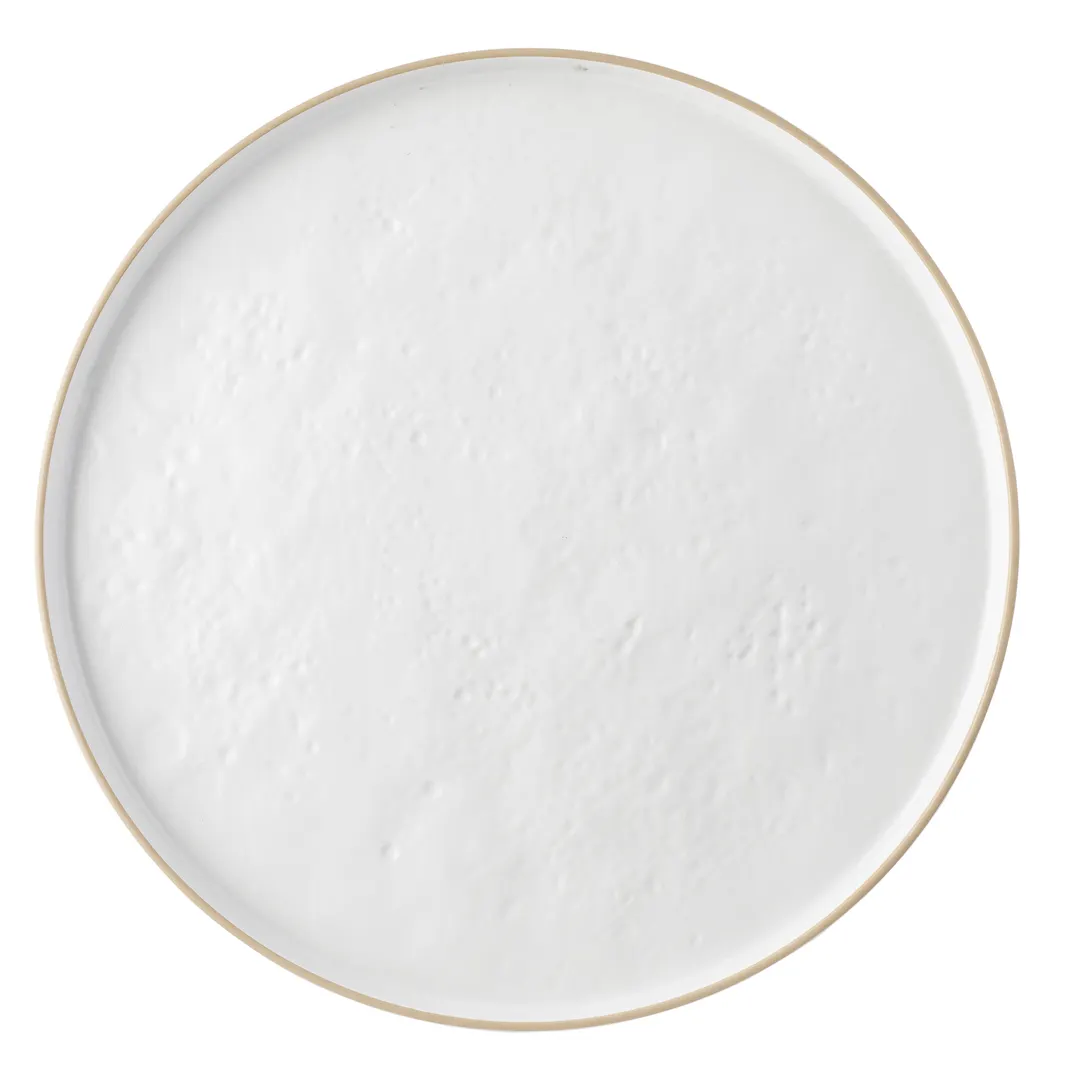 TableCraft Products 123518W - Round Serving Tray, 16" Dia, 7/8" Hgt, White Melamine, Dishwasher Safe