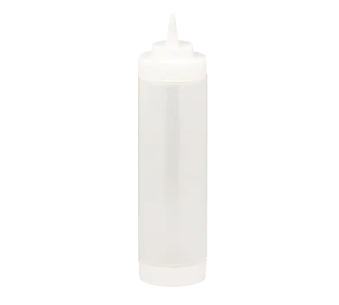 TableCraft 12463CF - 24oz Dual-Way WideMouth Squeeze Bottle, Clear Polyethylene, 63mm, NSF