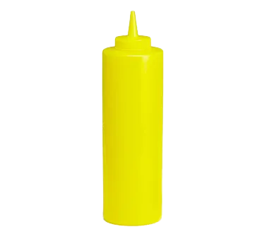 TableCraft 12463M WideMouth Squeeze Bottle, 24 Oz Yellow, 63mm Mouth, Dishwasher Safe, NSF, USA Made
