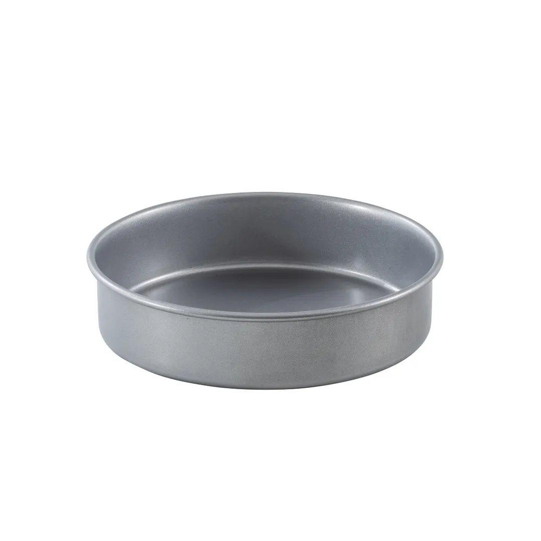 TableCraft Products 12465 Round Cake Pan, 8.5" x 8.5" x 2", Aluminized Steel, Glazed Coating
