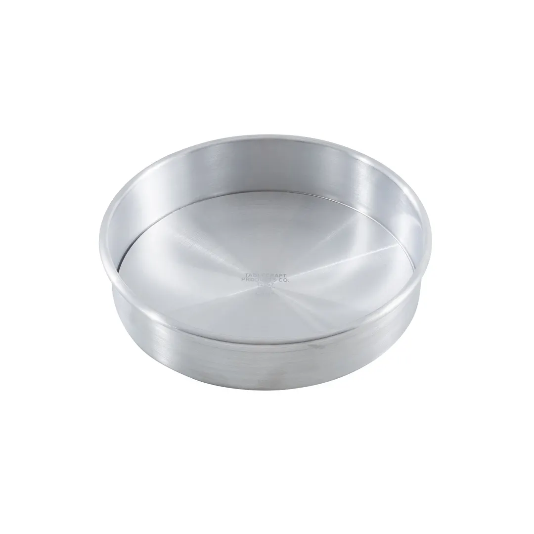 TableCraft Products 12467 Cheesecake Pan, 8" Diameter x 2" Depth Round Aluminum Removable Bottom