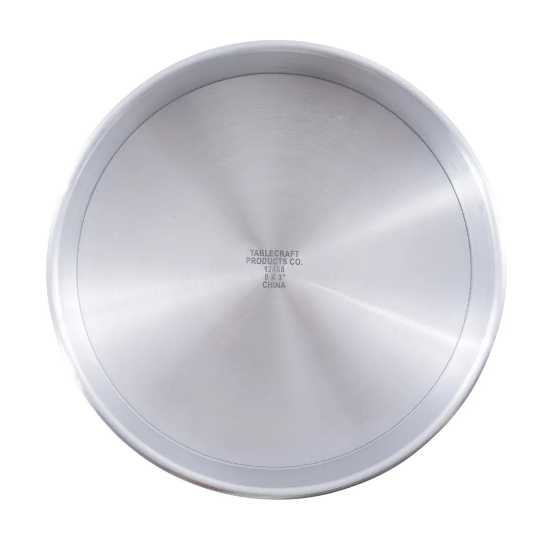 TableCraft Products 12468 Cheesecake Pan, 9" X 3", Round, Aluminum, Removable Bottom