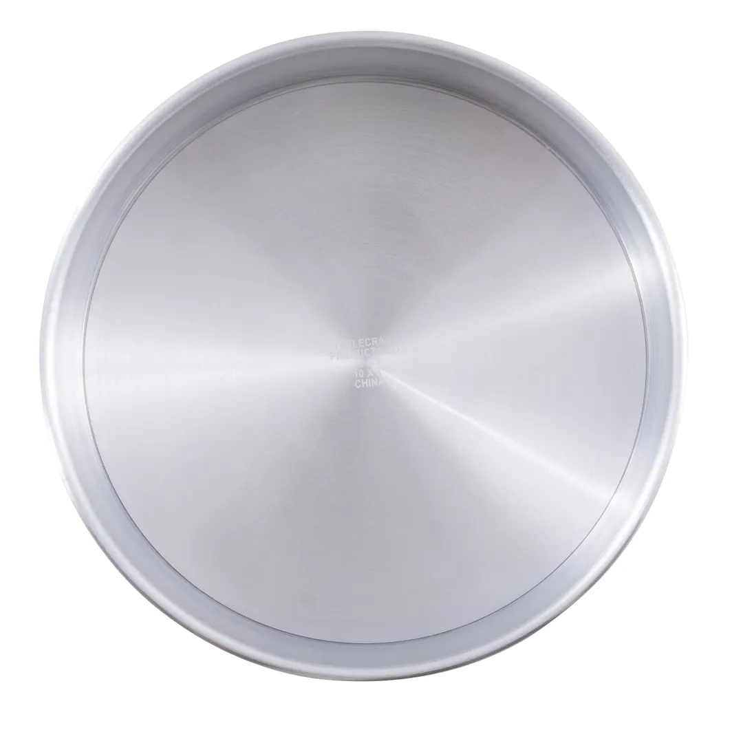 TableCraft Products 12469 - 10" Round Aluminum Cheesecake Cake Pan, 3" Depth