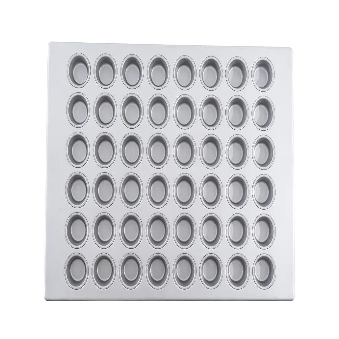 TableCraft Products 12471 - Muffin Pan, 48-Cup, 25.75"x17.875"x1", Steel, Silicone Non‑Stick