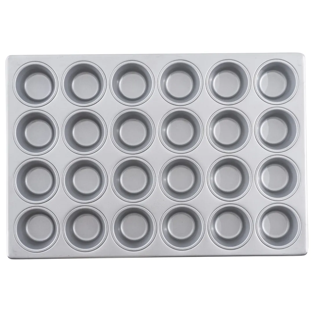 TableCraft 12473 Muffin Pan – 24-Cup, 20.75" x 14" x 1.5", Aluminized Steel, Silicone Non‑Stick