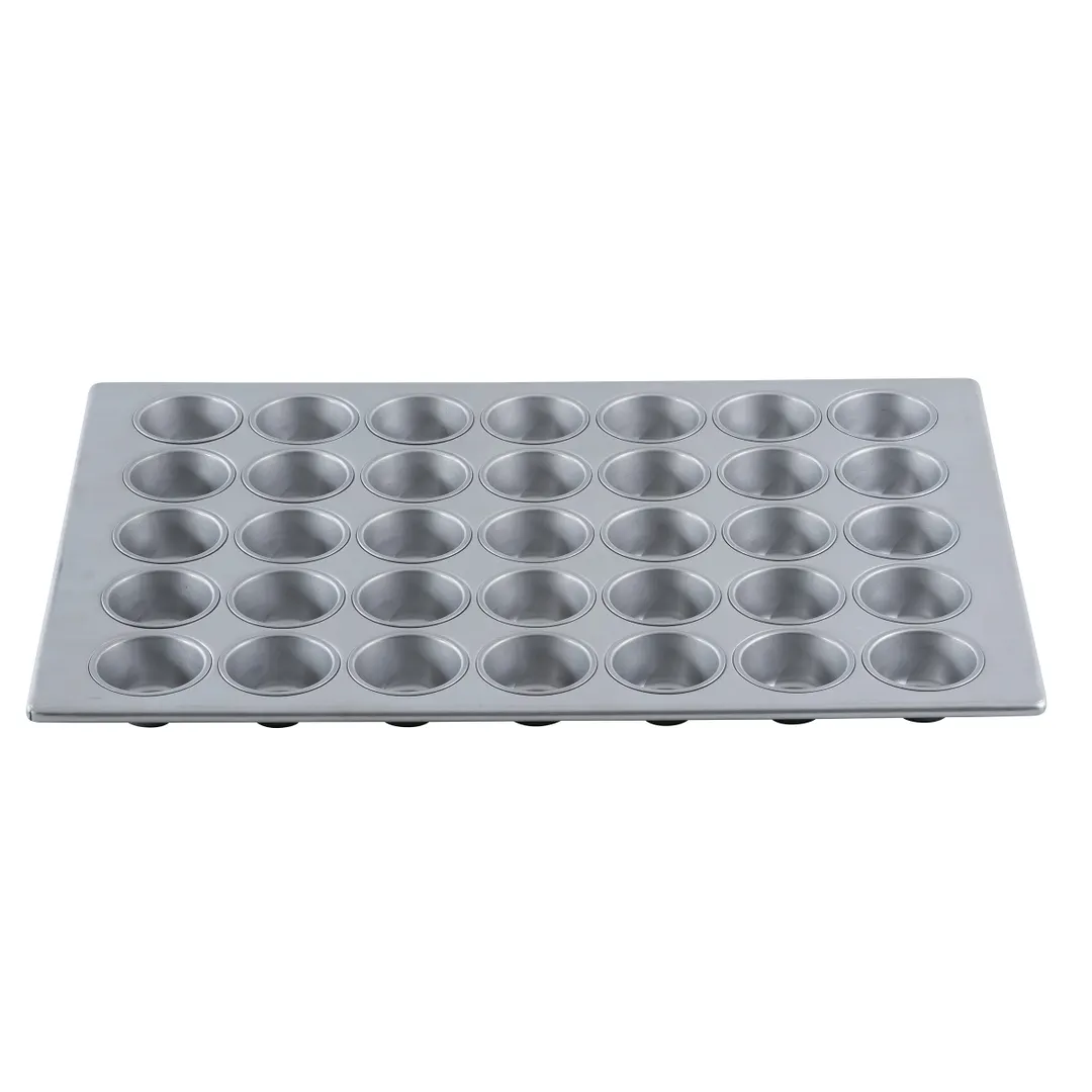 TableCraft 12474 Muffin/Cupcake Pan, 35-Cup, 25.875" x 17.875" x 1.5", Steel, Non‑Stick