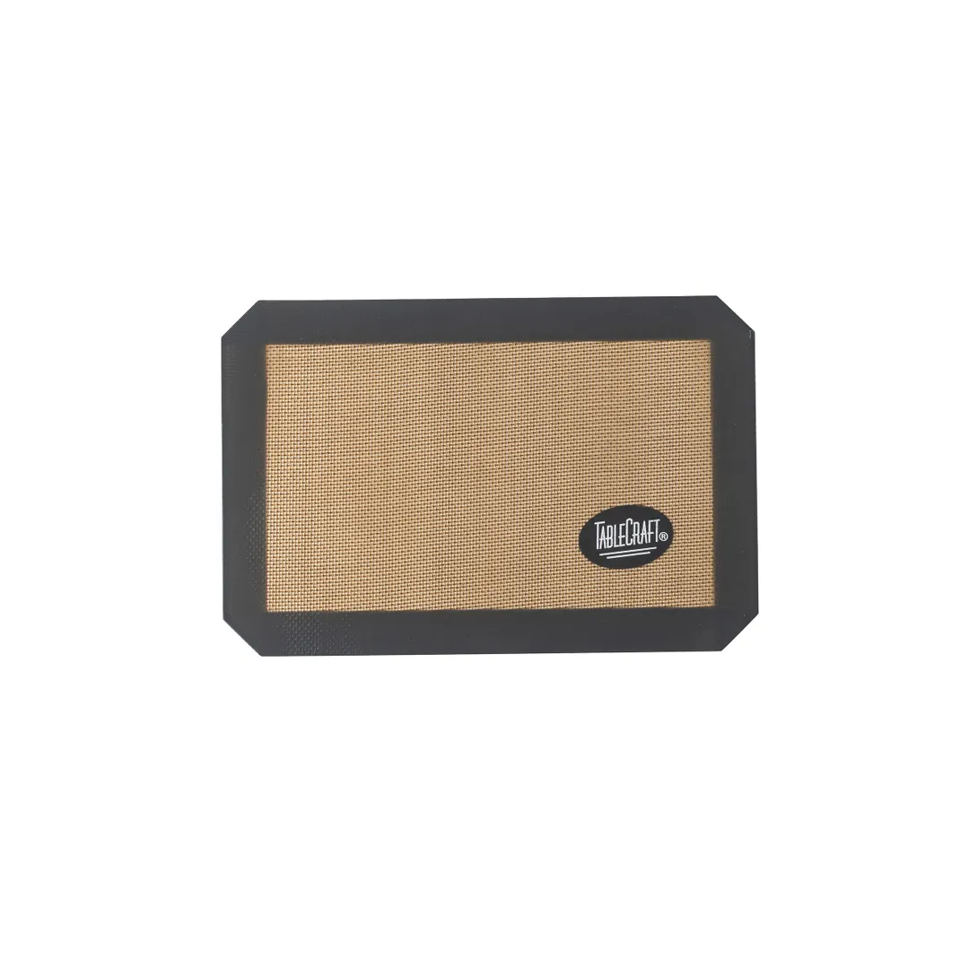 TableCraft Products 12491 Baking Mat – 11.75" x 8" Tan Silicone Reusable Non‑Stick Mat