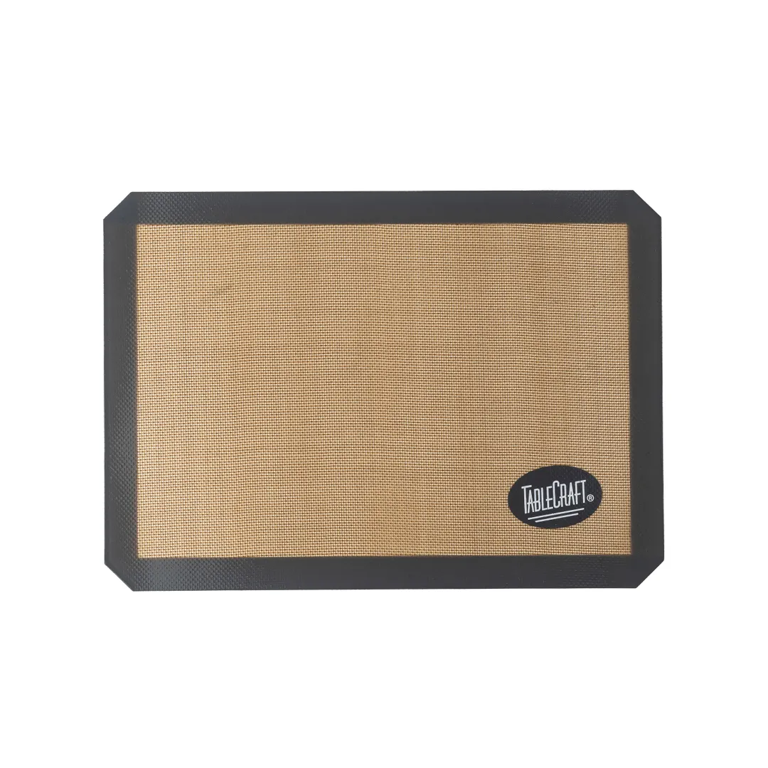 TableCraft Products 12492 Baking Mat, 16.5" x 11.75" x 0.03", Silicone, Tan