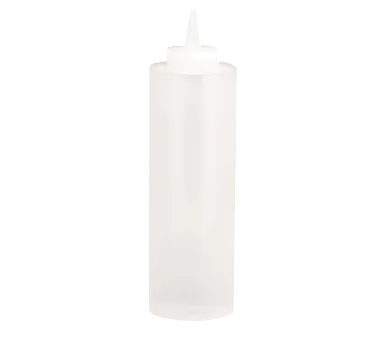 TableCraft Products 124C-1 - 24 oz Clear PerfectFlex™ Squeeze Bottle, 38mm Cone Tip - 12/Case