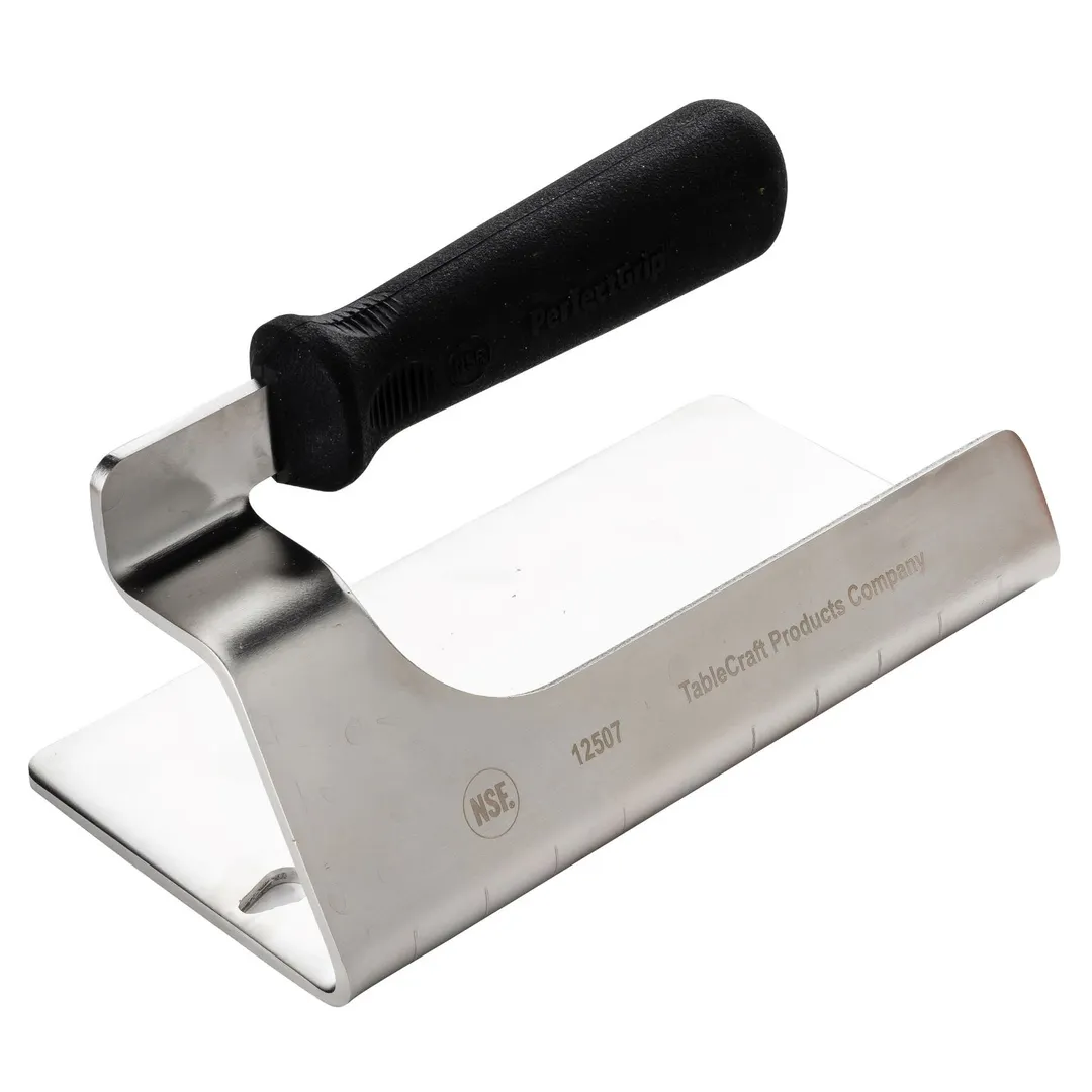 TableCraft 12507 PerfectGrip Steak Weight, 7.5"x4"x4", 2.2 lb., 18-8 Stainless Steel, NSF