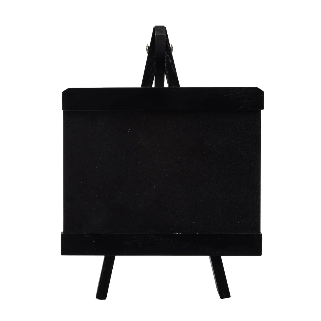 TableCraft Products 12527 - Painted Wood Sign Board, 7"x6.5"x9.5", 7"x4.5" Chalkboard, Black