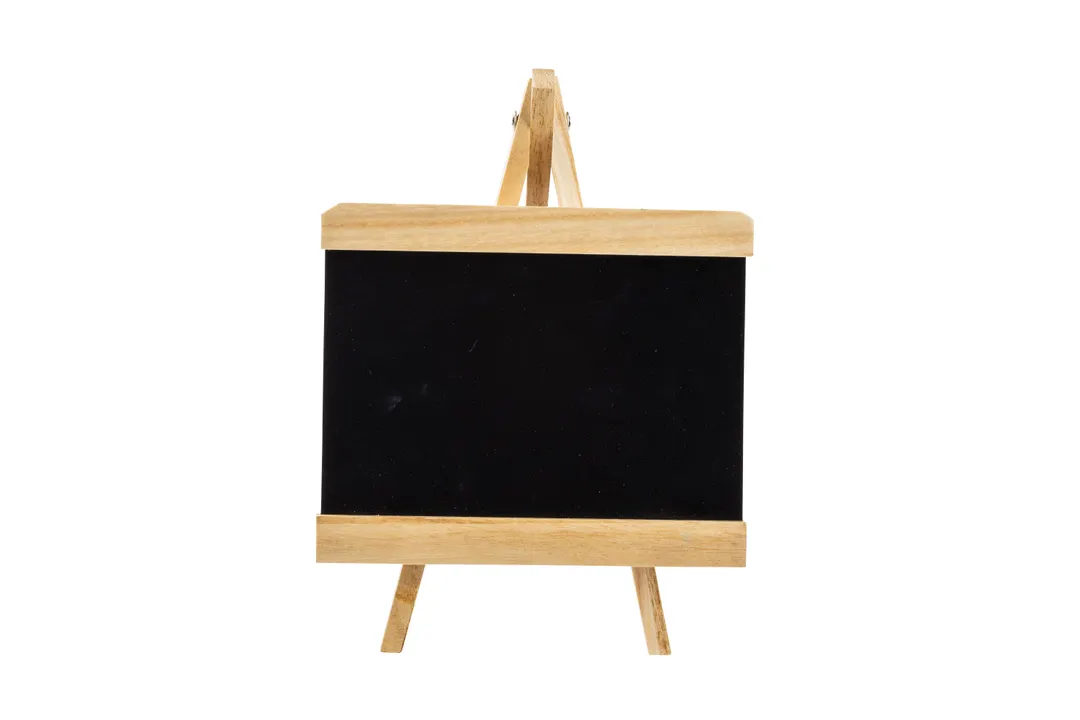 TableCraft Products 12528 Tabletop Sign Board, 7" x 6.5" x 9.5" Paulownia 7" x 4.5" Chalkboard Black