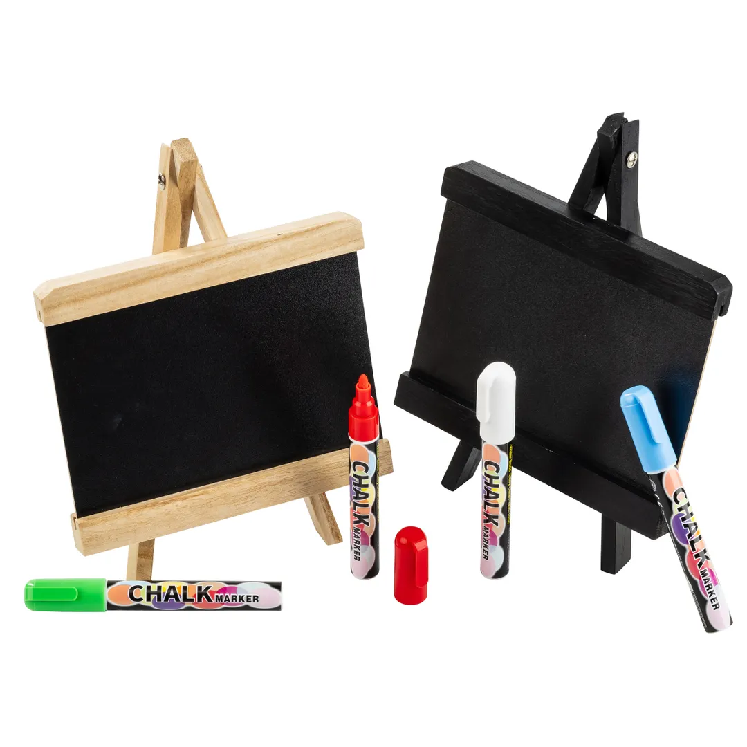 TableCraft Products 12529 - Assorted 0.75"x0.75"x5.5" Markers, White, Blue, Green, Red, 4/Set