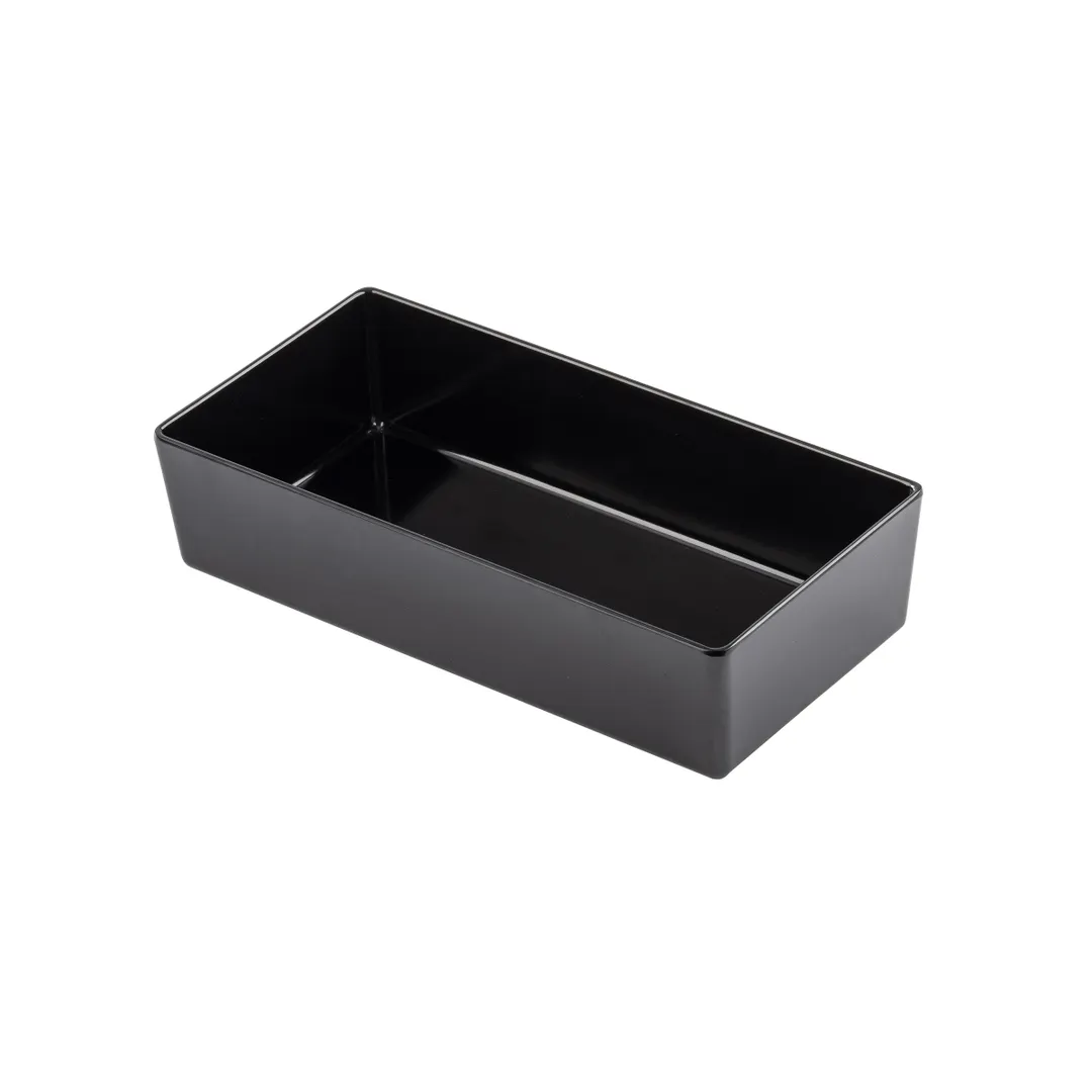 TableCraft Products 12546 - 3.25-Qt Black Melamine Bowl, 12.75" x 6.375" x 3", Reusable