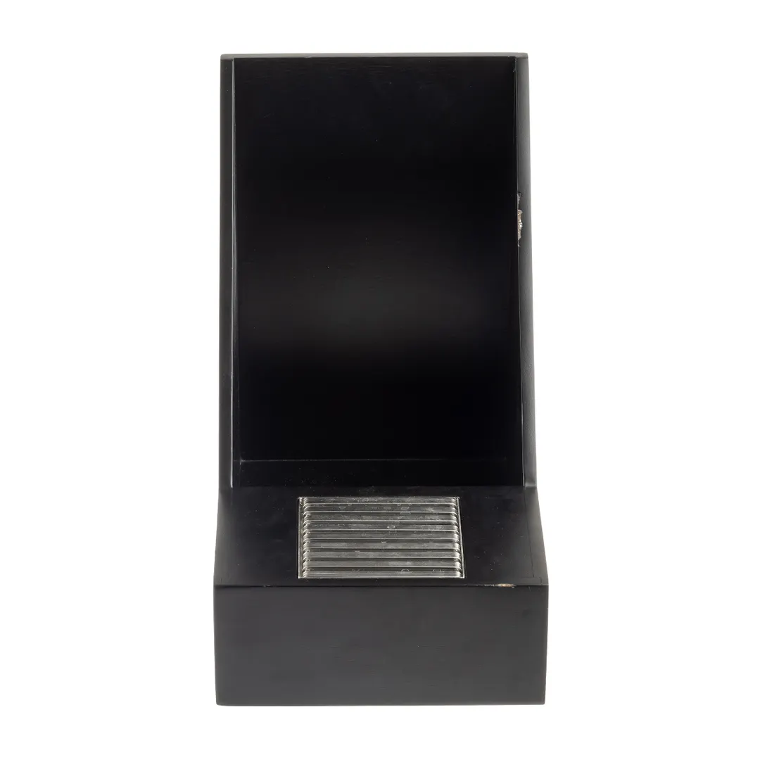 TableCraft Products 12644 Airpot Rack, 7" x 10.875" x 10.75", Black Wood, Drip Tray 1-Airpot Cap
