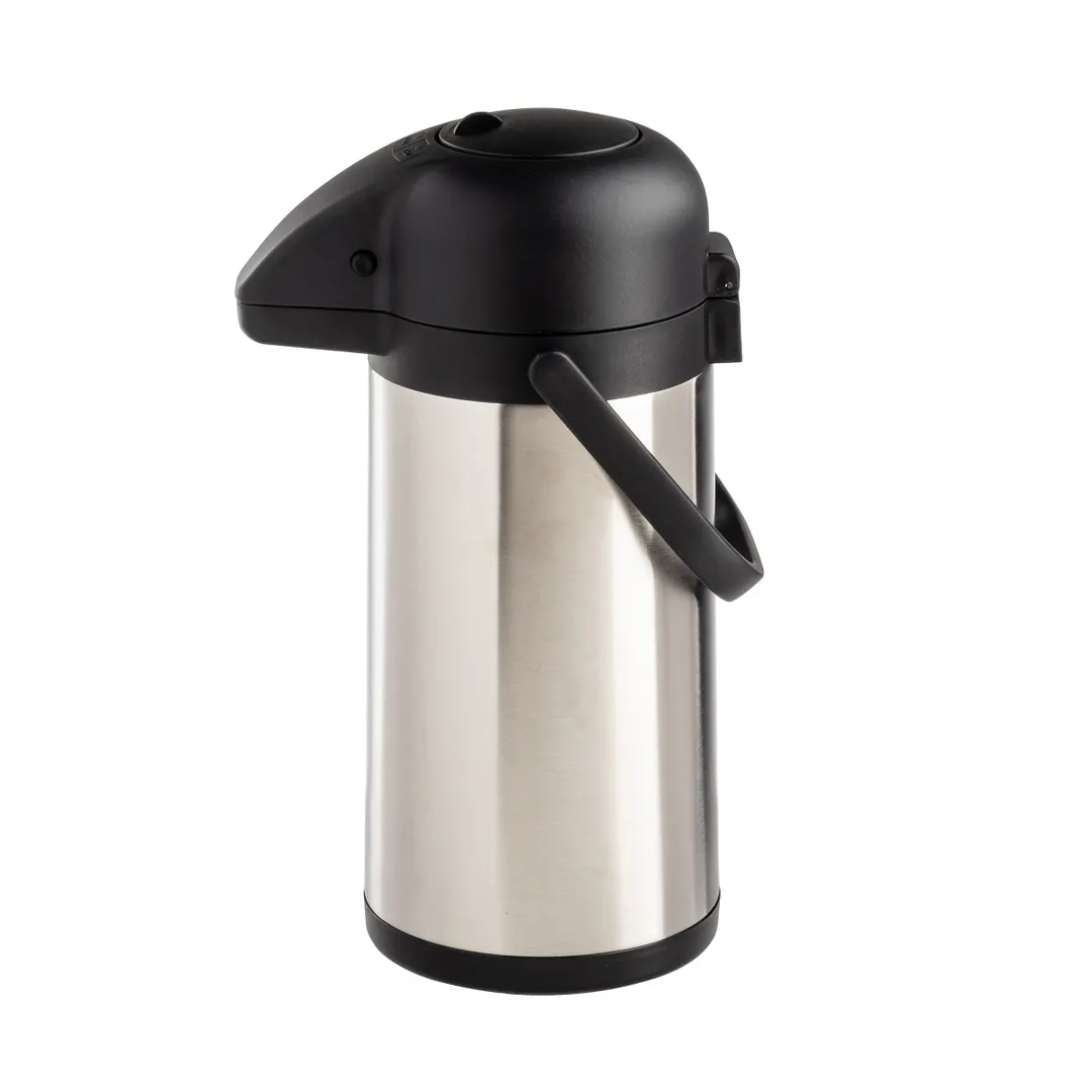 TableCraft Products 12658 Airpot – 2.5L Vacuum Insulated, 6" x 8.5" x 14", Stainless Steel, Push Button