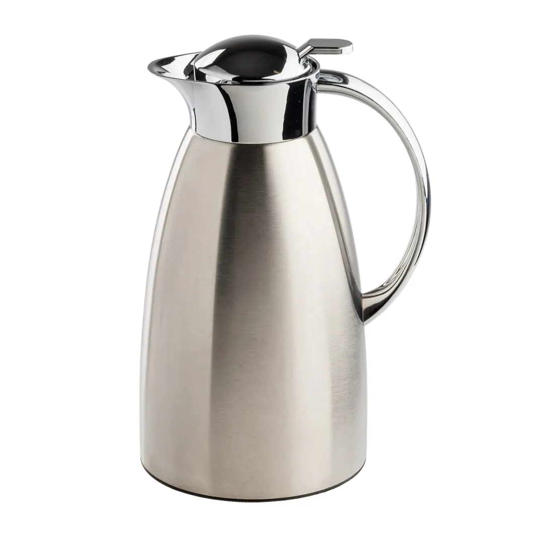 TableCraft 12676 Beverage Server 68 oz. 2L, 7" x 5.5" x 10.5" 18/8 Stainless Steel Carafe
