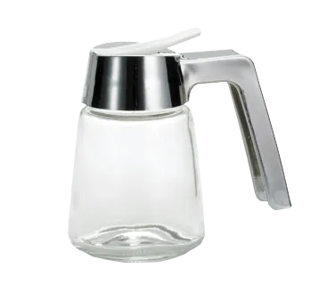 TableCraft Products 1270 - Glass Syrup Dispenser, 8 Oz, Chrome Plated ABS Top, Fits Rack 1371R