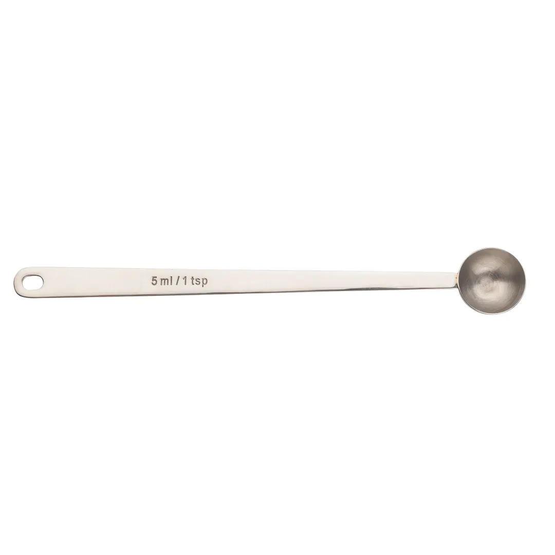 TableCraft Products 12801 Coffee Scoop, 5 ml, 8.625" x 1" x 0.5", Long Handle, 18/8 Stainless Steel