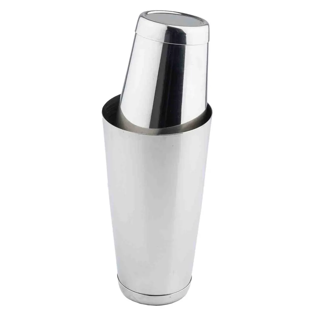 TableCraft Products 12807 - 18 oz 2-Piece Tin on Tin Cocktail Shaker, 200 Series Stainless Steel