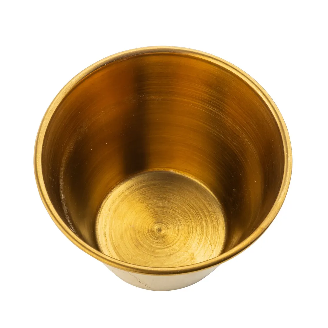 TableCraft 12824 - 4 oz Stainless Steel Ramekin, Gold PVD, 2-7/8" Dia. x 1-7/8" H.