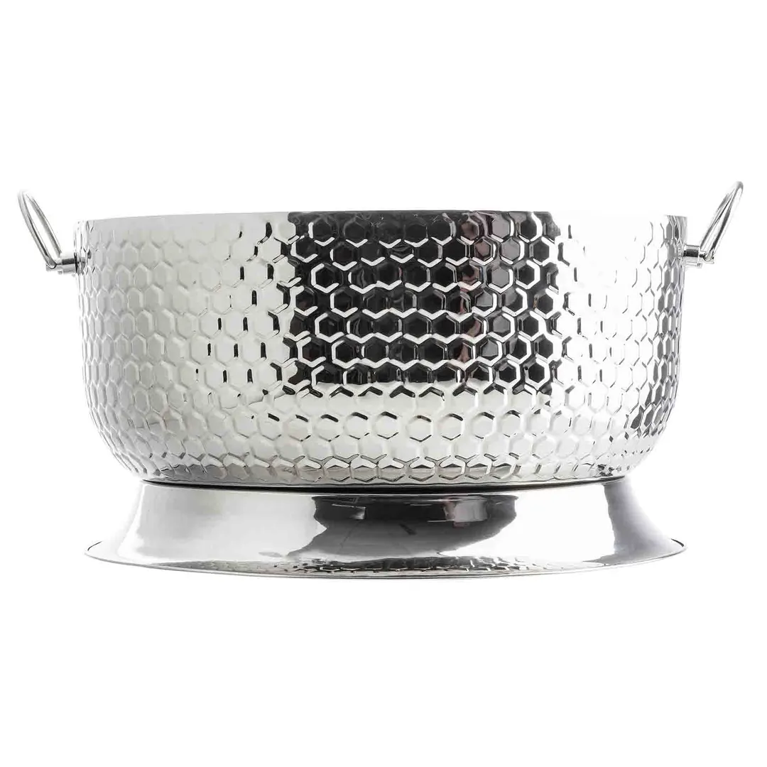 TableCraft Products 12852 - 9‑Gallon Stainless Mirror Honeycomb Beverage Tub, 22" x 20-1/2" x 11"