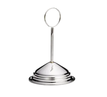 TableCraft Products 1306 Stainless Steel Menu Card Holder, 6" Tall Number Stand, 1-4" Diameter