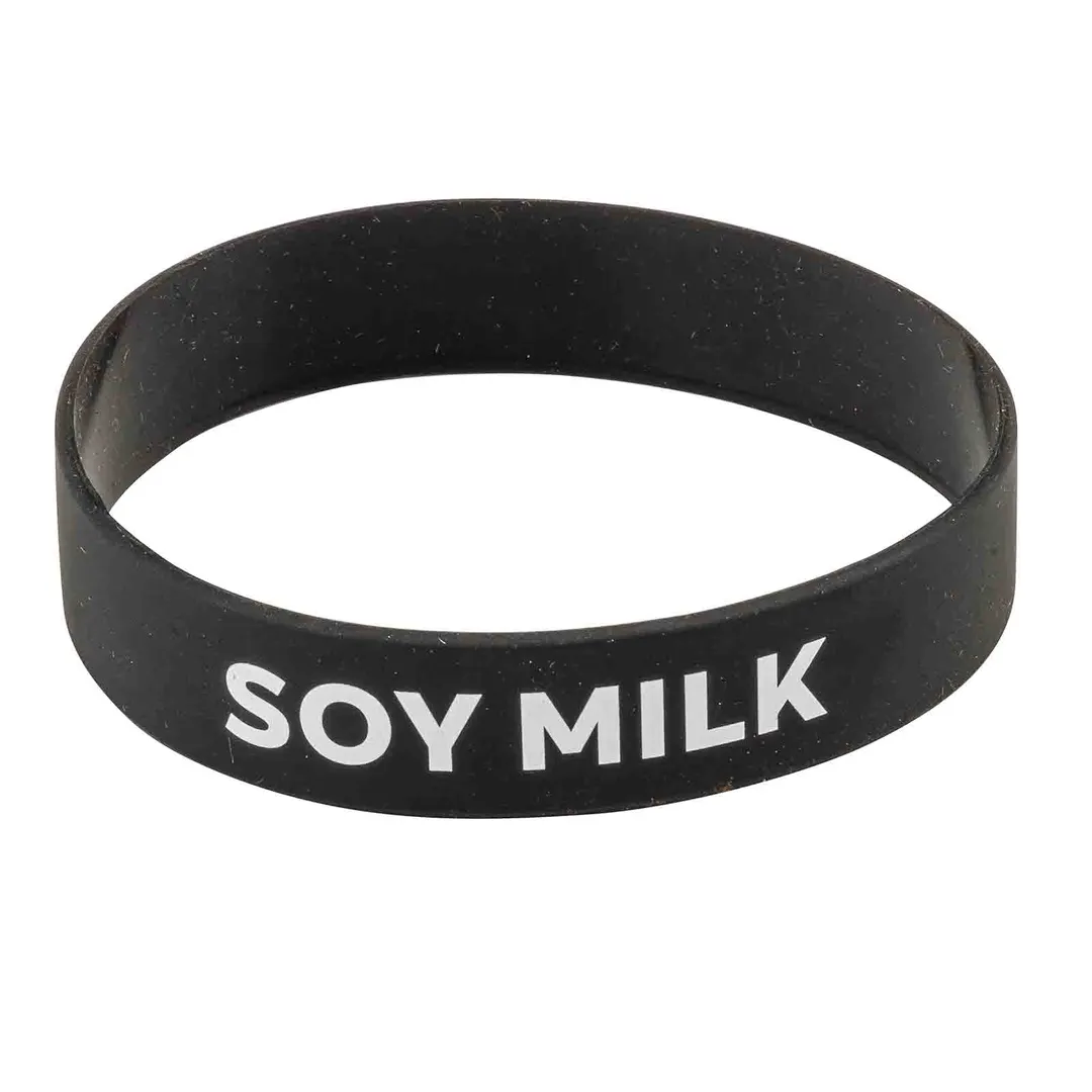 TableCraft Products 13072 Creamer Band Soy Milk, 3-1/4" x 3-1/4" x 3/4" Silicone Black Band