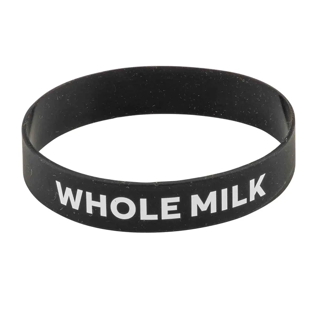 TableCraft Products 13076 Creamer Band, Whole Milk Sign, 3-1/4" x 3-1/4" x 3/4" Silicone Black