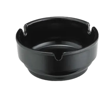 TableCraft Products 131B - 3" x 1-1/4" Round Ashtray, Dishwasher Safe, Black Phenolic, 12/Bag