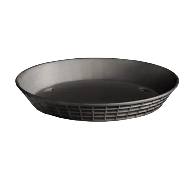 TableCraft 137512BK - 12" Black Round Plastic Basket, 150°F, Dishwasher, NSF, Made in USA