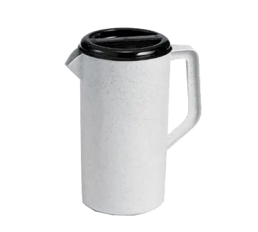 TableCraft 144GRT - 2.5-Qt Gray Pitcher, 64-95oz, 3-Way Black Lid, BPA Free, Dishwasher Safe