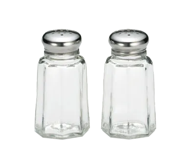 TableCraft 150J-2 Replacement Jar, 1 oz., Clear Glass, Salt & Pepper Shaker, Dishwasher Safe