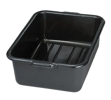 TableCraft Products 1529E 1-Compartment Tote Box, 21.5" x 15.75" x 5" Black High-Density Polyethylene Bus Box, Recycled, Dishwasher Safe, NSF Certified, Made in USA