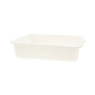 TableCraft 1529N Food Storage Box, 21-1/2" x 15-3/4" x 5", White HDPE, Dishwasher Safe, NSF, USA