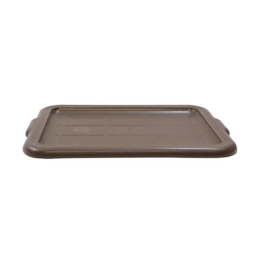 TableCraft Products 1531BR Bus Box Cover, 21-3/4" x 16" x 1" High-Density Polypropylene Brown Tote Box Cover, NSF Certified, Dishwasher Safe, Made in USA (Fits 1529 & 1537)