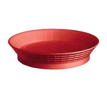 TableCraft 157510R Red 10-1/2" Round Platter Basket, Polypropylene, 2" Height, NSF, USA