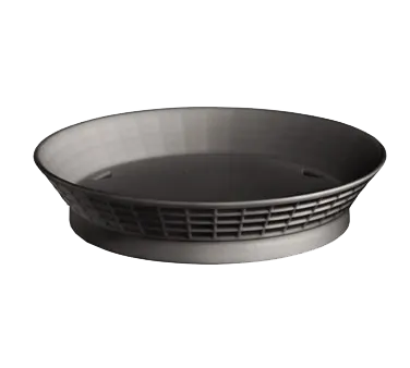 TableCraft Products 157512BK - 12" Round Platter Basket, Black Polypropylene, 150°F, NSF USA