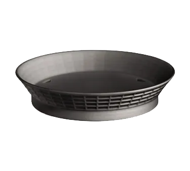 TableCraft 15759BK Fast Food Basket - 9" Round, 1-3/4" H, Black Polypropylene, Heat-Resistant, NSF, Made in USA