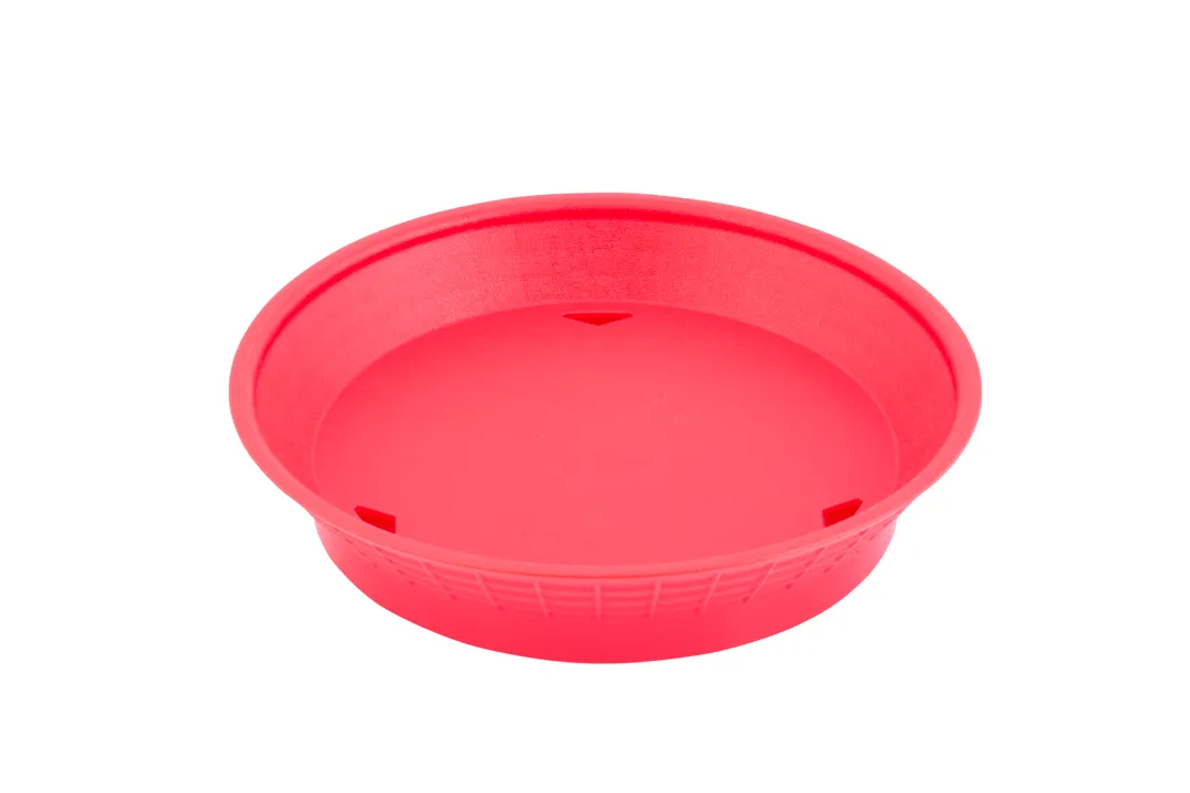 TableCraft Products 15759R - 9" Red Polypropylene Diner Platter, 2" Height, 9" Diameter