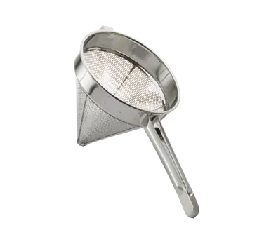 TableCraft Products 1610 - 4-Qt 10" China Cap Coarse Strainer, 18/8 Stainless Steel, Dishwasher