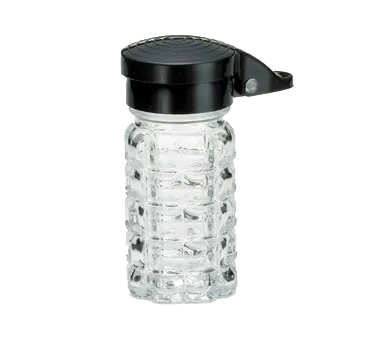 TableCraft Products 163MPBK - Glass Shaker, 1‑1/2 oz, 1‑9/16" Dia x 3‑9/16" H, Black ABS Top