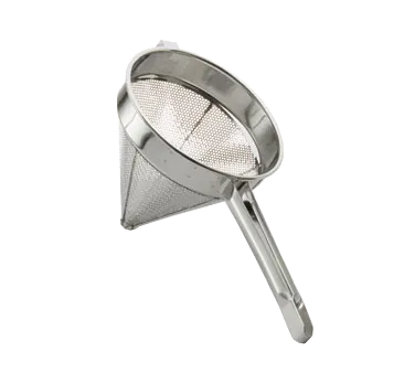 TableCraft Products 1710 - 4-Qt 10" China Cap Strainer, 18/8 Stainless Steel, Dishwasher Safe