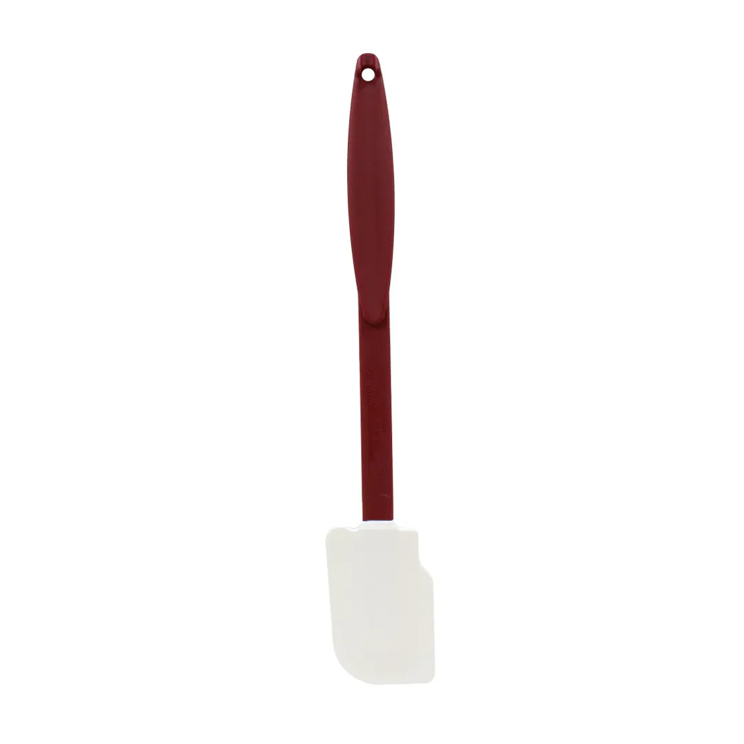 TableCraft 1864 - 16-1/4" High Heat Silicone Spatula, Red Nylon Handle, BPA Free, Dishwasher Safe