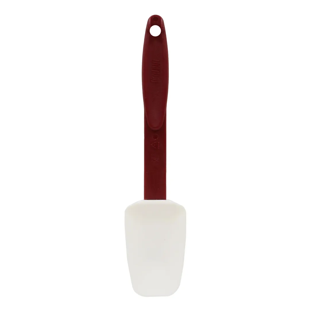 TableCraft 1865 - Silicone Spoonula, 10-3/8" Red Handle, 500°F Heat‑Resistant, BPA‑Free